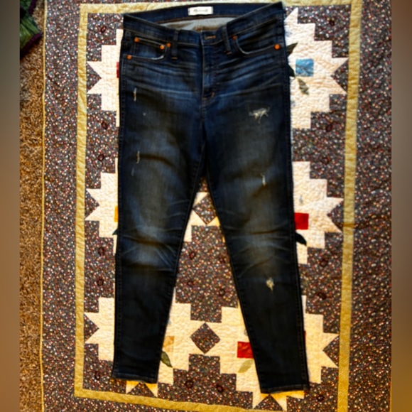 Madewell 9” high skinny size 30 distressed pocket - Picture 3 of 11